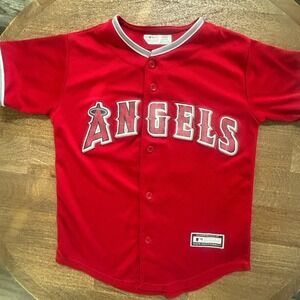 MLB Los Angeles Angels Baseball Jersey Youth Size S 8 Shohei Ohtani #17 Red